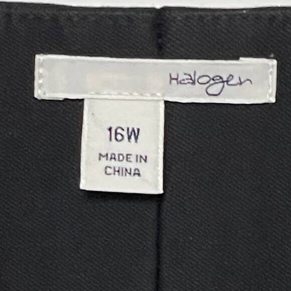 Halogen Pants Womens Plus 16W Black Straight Leg Stretchy Chino Trousers 40x33 - Picture 9 of 10